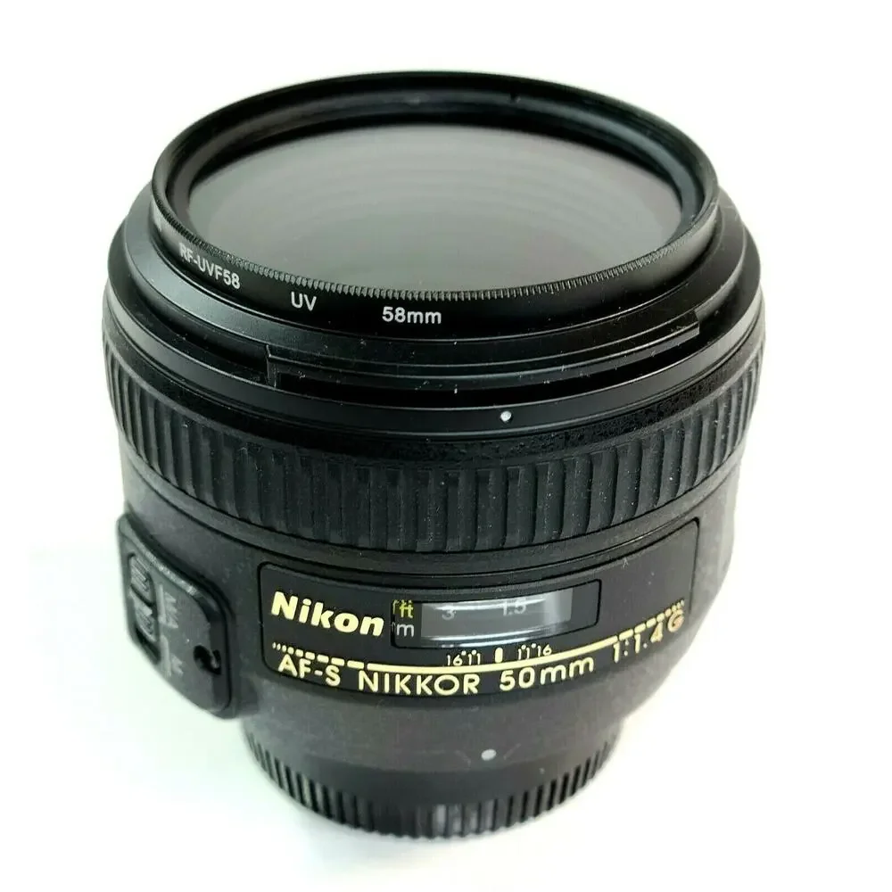 Nikon AF-S Nikkor 50mm 1.4G Prime Lens With Hood